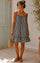Vigneto Gingham strap dress | Black