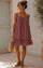 Vigneto Gingham strap dress | Plum