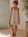 Vigneto Gingham strap dress | Taupe