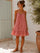 Vigneto Gingham strap dress | Terracotta