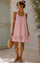 Vigneto Gingham strap dress | Old Rose