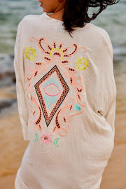 Molly Embroidery Kimono Dress | Kjole fra Avery