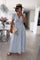 Sun Ruffle Stripe Dress | Light Blue | Kjole fra Avery