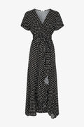 Dottie Wrap Dress | Black – nedsat