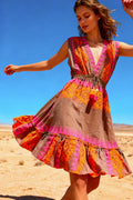 Flora Fluorescent Midi Dress | Kjole fra Avery – nedsat