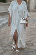 Shelley Shirt Dress | Beige – nedsat
