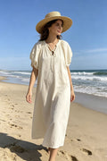 Lou Long Dress | Ecru – nedsat