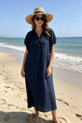 Lou Long Dress  | Navy