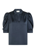 Roella Heavy Sateen Blouse 162590 | Midnight Blue | Neo Noir