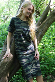 Alma Tshirt Dress | Dusty Camo | Kjole fra Liberté