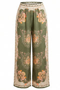 Silky Baroque Pants | Kaki | Bukser fra Atelier C