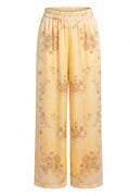 Silky Baroque Pants | Yellow | Bukser fra Atelier C – nedsat