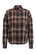 Siri Ls Shirt | Navy Creme Check