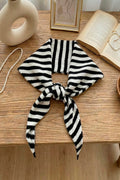 Striped Triangle Scarf | Black