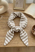 Striped Triangle Scarf | Taupe