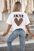 Amour Tee | White Heart Leo