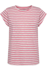 Ulla Stripe Tshirt | Barbie Pink White Stripe | T-Shirt fra Liberté