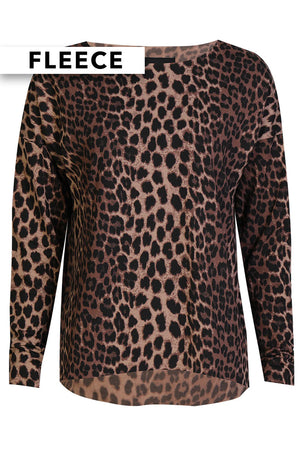 Alma Ls Top (Fleece) | Leo Brown | Top fra Liberté