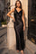 Winona satin dress | Black