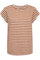 Ulla Stripe Tshirt | Brown White Stripe | T-Shirt fra Liberté