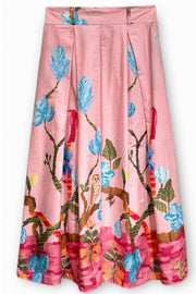 Ausgestellter Blumenrock | Rosa | Rock von Atelier C