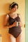 Daisy Draped Swimsuit | Dark Brown