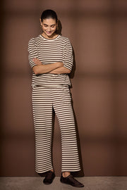 Tini Stripe Wide Pants | Brun | Bukser fra Statebird