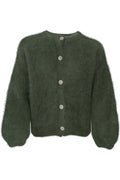 Bjoerk Knit Cardigan 1264 | Army | Black Colour