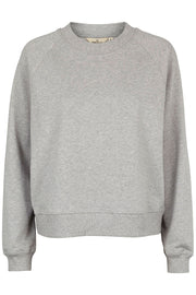 Maje Sweatshirt | Light Grey Melange | Bluse fra Basic Apparel