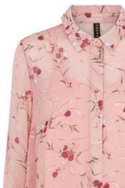 Silje Dress | Rosa | Skjortekjole med print fra Prepair