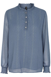 Kyla | Blue | Skjorte med prikker fra Prepair