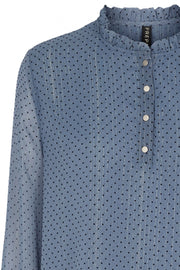 Kyla | Blue | Skjorte med prikker fra Prepair