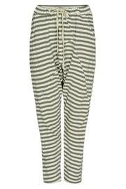 Sully Stripe | Khaki Stripe | Løse bukser med striber fra Marta Du Chateau