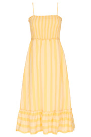 Zoey Dress Yellow Stripes | Yellow Stripe | Stropkjole fra Gossia