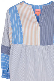 Kaia Multi Striped Blouse | Multi Stripes | Skjorte fra Gossia