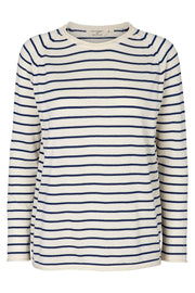 Soya Sweater Stripe | Navy | Bluse fra Basic Apparel