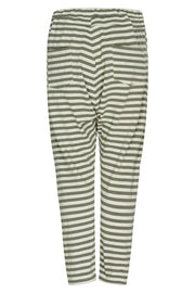 Sully Stripe | Khaki Stripe | Løse bukser med striber fra Marta Du Chateau