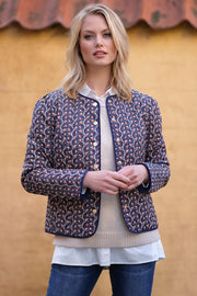 Paris Jacket | Blue | Mønstret jakke fra Prepair