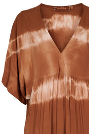 Creuse Dress | Brown | Kjole med batik fra Marta Du Château
