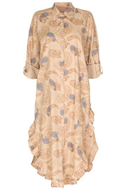 Frill shirt dress | Beige | Kjole fra Marta du Chateau