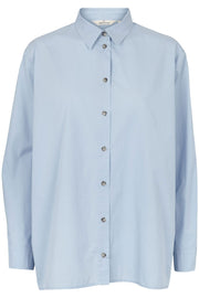 Vilde Loose Shirt | Cashmere Blue | Skjorte fra Basic Apparel