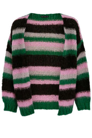 Tay Knit Cardigan | Green |  fra Black Colour