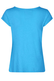 Troy Tee SS | Blue Aster | T-shirt fra Mos Mosh