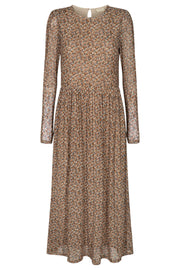 Hama Dress | Caramel Cafe | Lang kjole med print fra Freequent