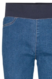 Shantal Pant Denim Sustain | Medium blue | Denim leggings fra Freequent
