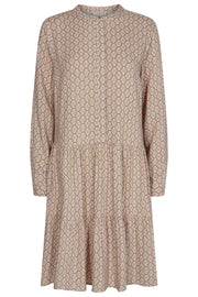 Adney LS Dress Mosaic | Pink Lemonade | Kjole med print fra Freequent