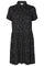 Spot Dress Button | Sort | Jersey kjole med prikkere fra Freequent