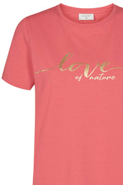 Fenja tee love sustainable | Grape | T-shirt fra Freequent