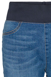 Shantal Pant Ankle Broken | Medium blue | Denim ankel leggings fra Freequent