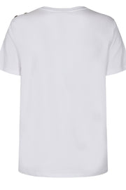 Volonte Tee | Hvid | T-shirt med guldprint fra Freequent